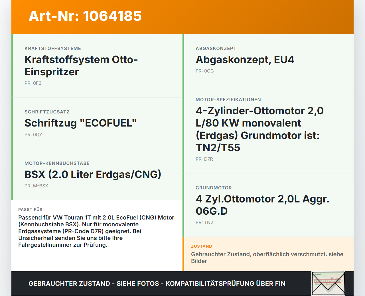 VW Touran 1T 06-10 CNG 2,0 80KW Kraftstoffpumpe Kraftstoffförderpumpe Tankgeber VW Touran 1T 06-10 06.08.2007... Vorschau 3