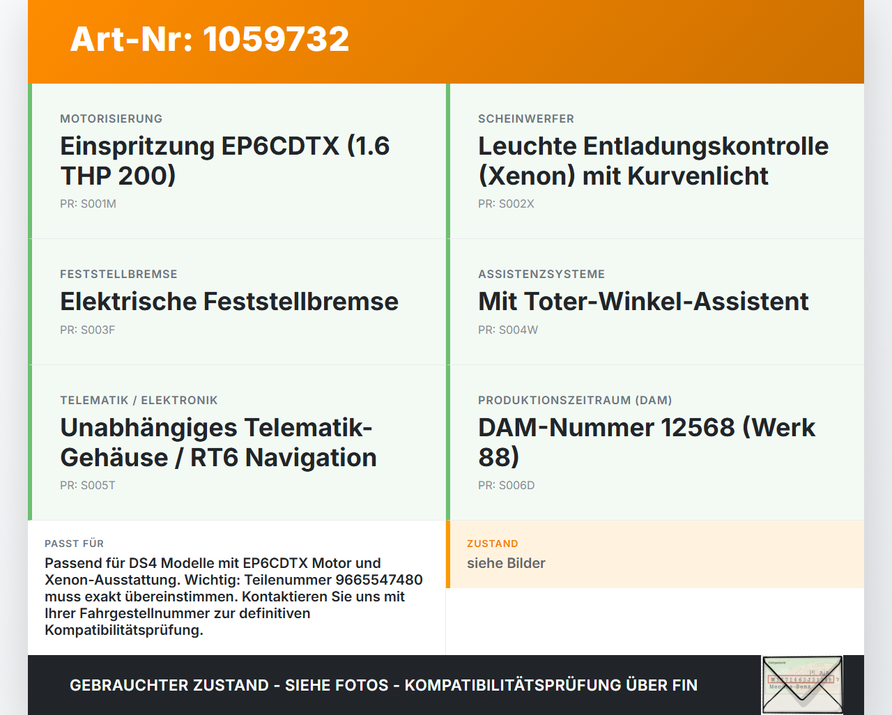 Citroen DS4 NX 11-15 1,6 115KW Sicherungskasten Zentralelektrik Citroen DS4 NX 11-15 20.05.2011 9665547480... Vorschau 3