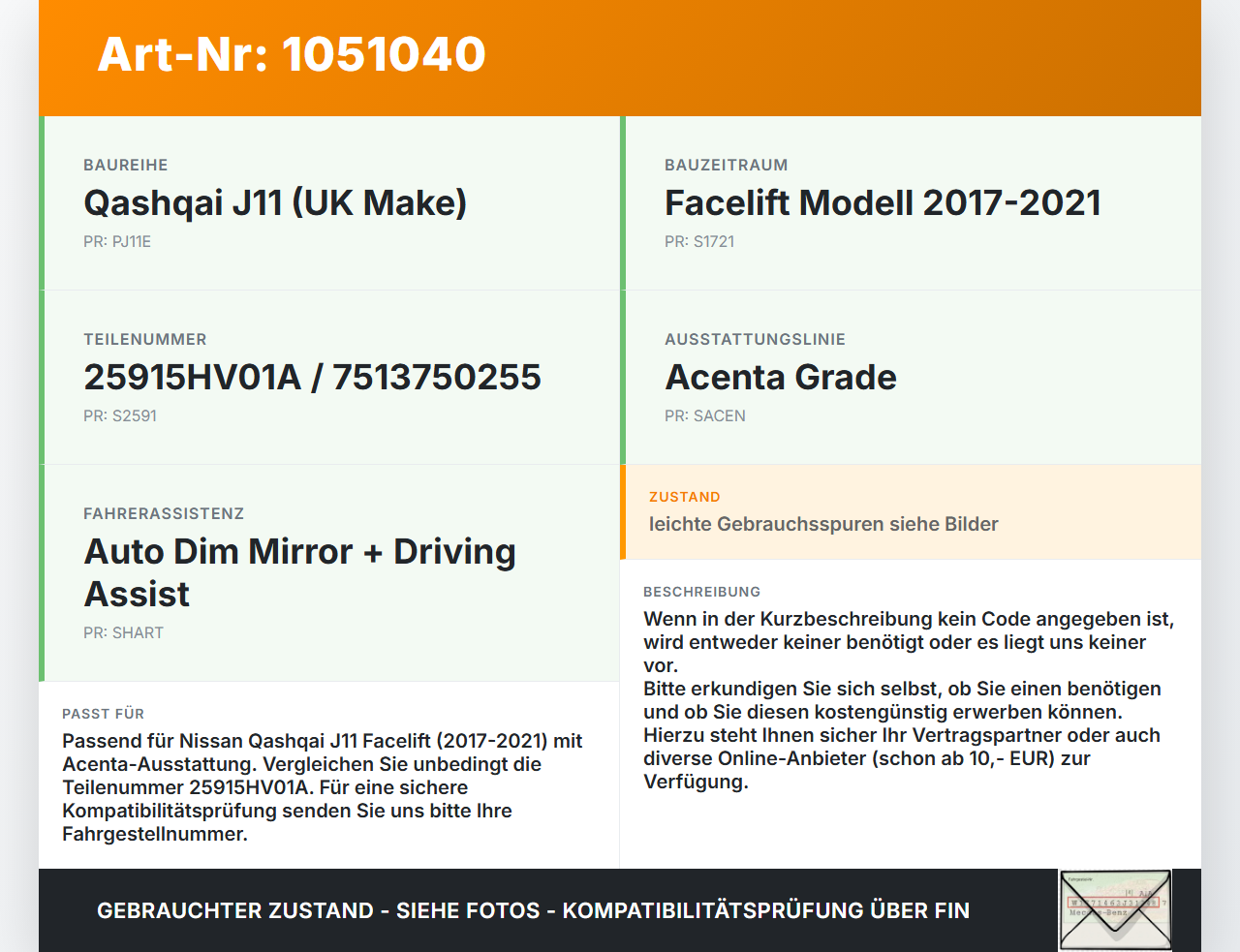Nissan Qashqai II J11 17-21 Navigationssystem Navi Nissan Qashqai II J11 17-21 01.06.2017 7513750255 25915HV01A... Vorschau 3