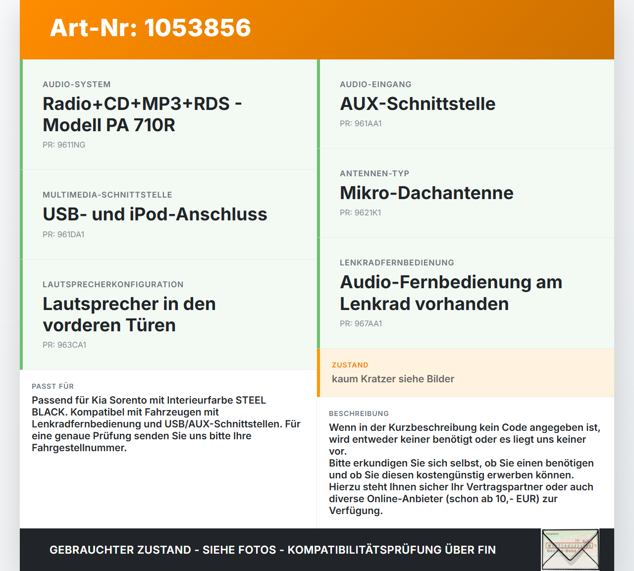 Kia Sorento XM 09-12 Navigationssystem Autoradio Bluetooth Navi VX709E Orig. Clarion Kia Sorento XM 09-12... Vorschau 3