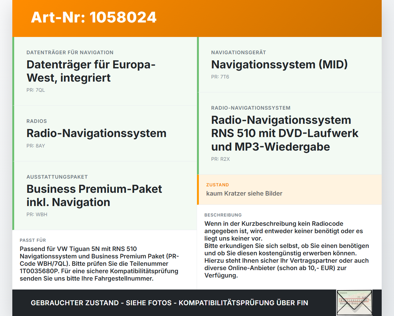 VW Tiguan 5N 11-16 Autoradio CD-Radio WBH Business Premium VW Tiguan 5N 11-16 12.12.2012 1T0035680P VWZ6Z7M7325164... Vorschau 3