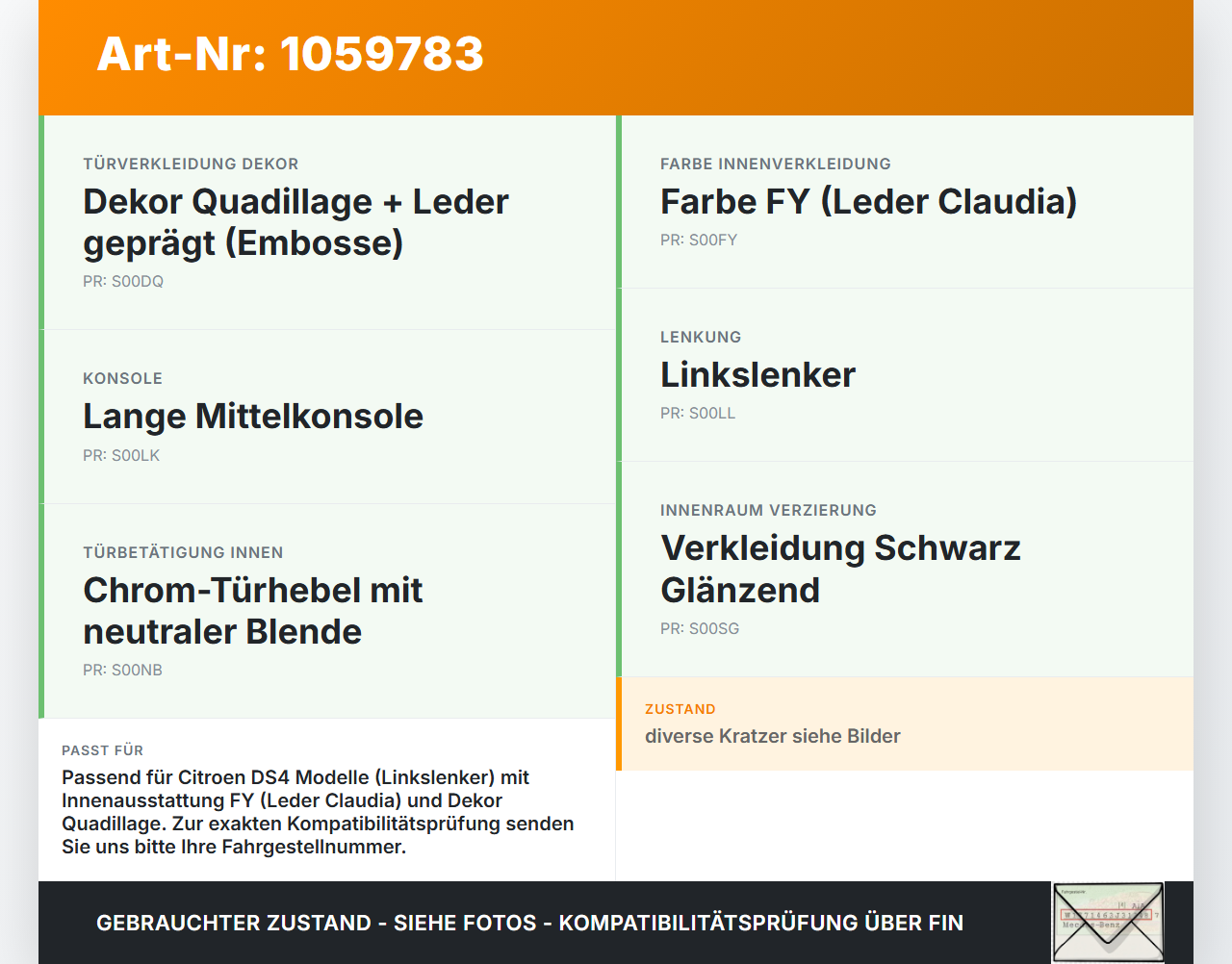 Citroen DS4 NX 11-15 Blende Innen Auflage Applikation Sonstige Citroen DS4 NX 11-15 20.05.2011 9671104677... Vorschau 3