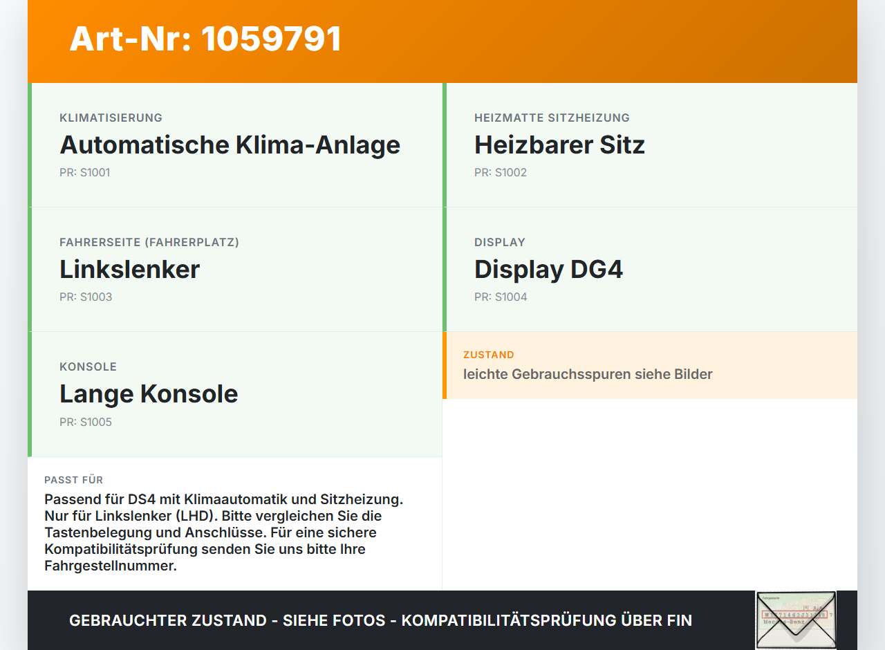 Citroen DS4 NX 11-15 Bedienteil Bedienelement Heizung Klimabedienteil Citroen DS4 NX 11-15 20.05.2011 9666027877... Vorschau 3