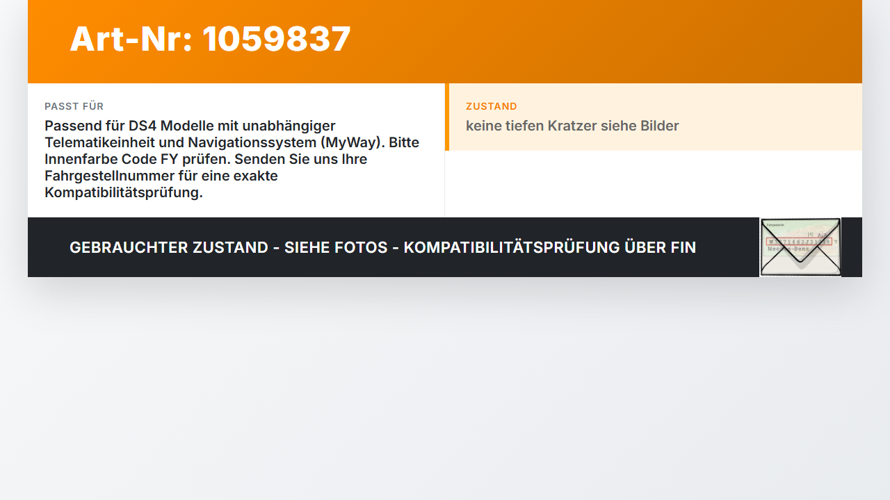 Citroen DS4 NX 11-15 SOS Notruf Schalter Citroen DS4 NX 11-15 20.05.2011 gebraucht Vorschau 3