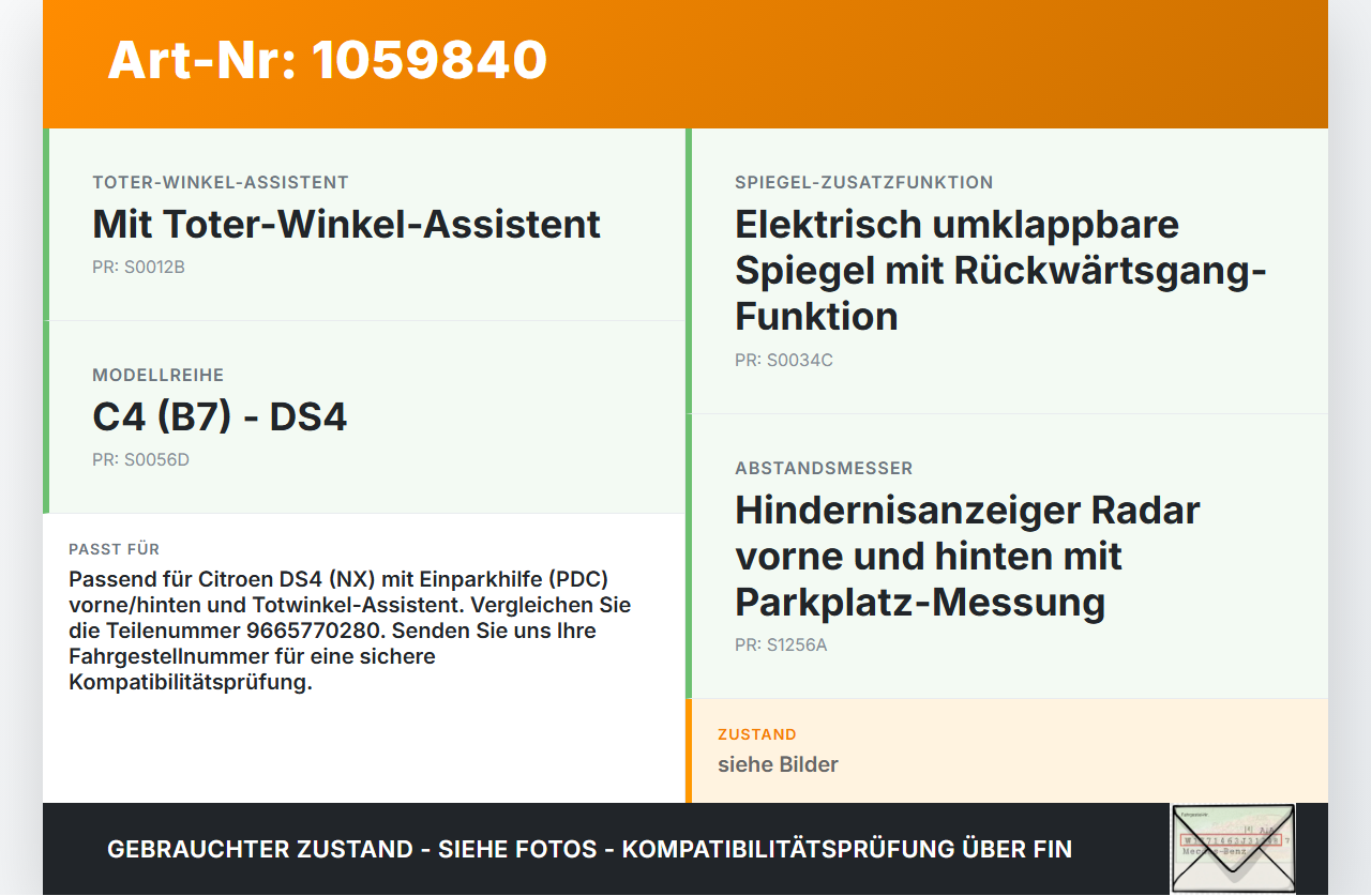 Citroen DS4 NX 11-15 Steuergerät ECU Modul SG für Einparkhilfe Citroen DS4 NX 11-15 20.05.2011 9665770280... Vorschau 3