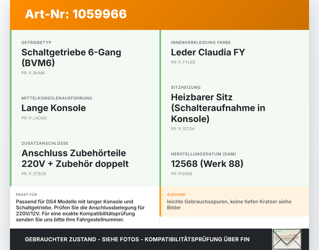 Citroen DS4 NX 11-15 Mittelkonsole 12V Steckdose Aschenbecher Citroen DS4 NX 11-15 20.05.2011 9670543377 D6342006... Vorschau 3