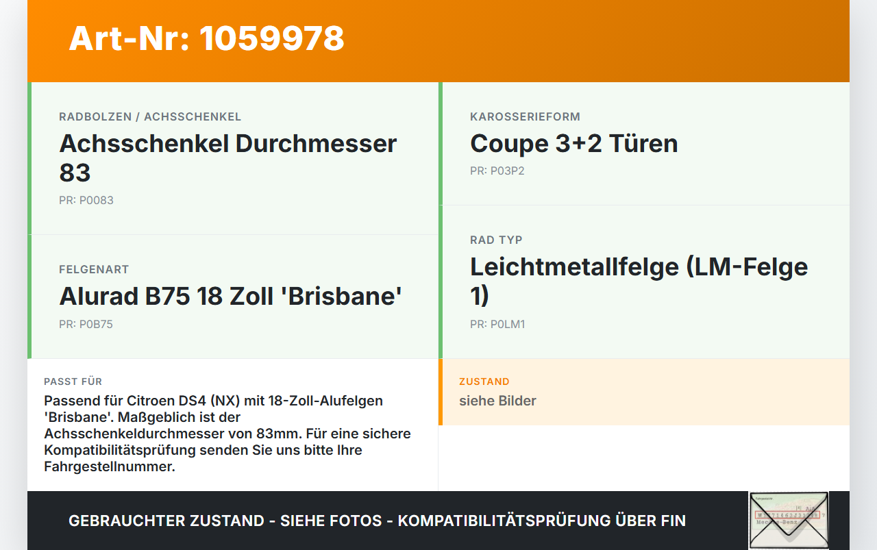 Citroen DS4 NX 11-15 Satz Radschrauben Schraube Radbolzen Citroen DS4 NX 11-15 20.05.2011 gebraucht Vorschau 3