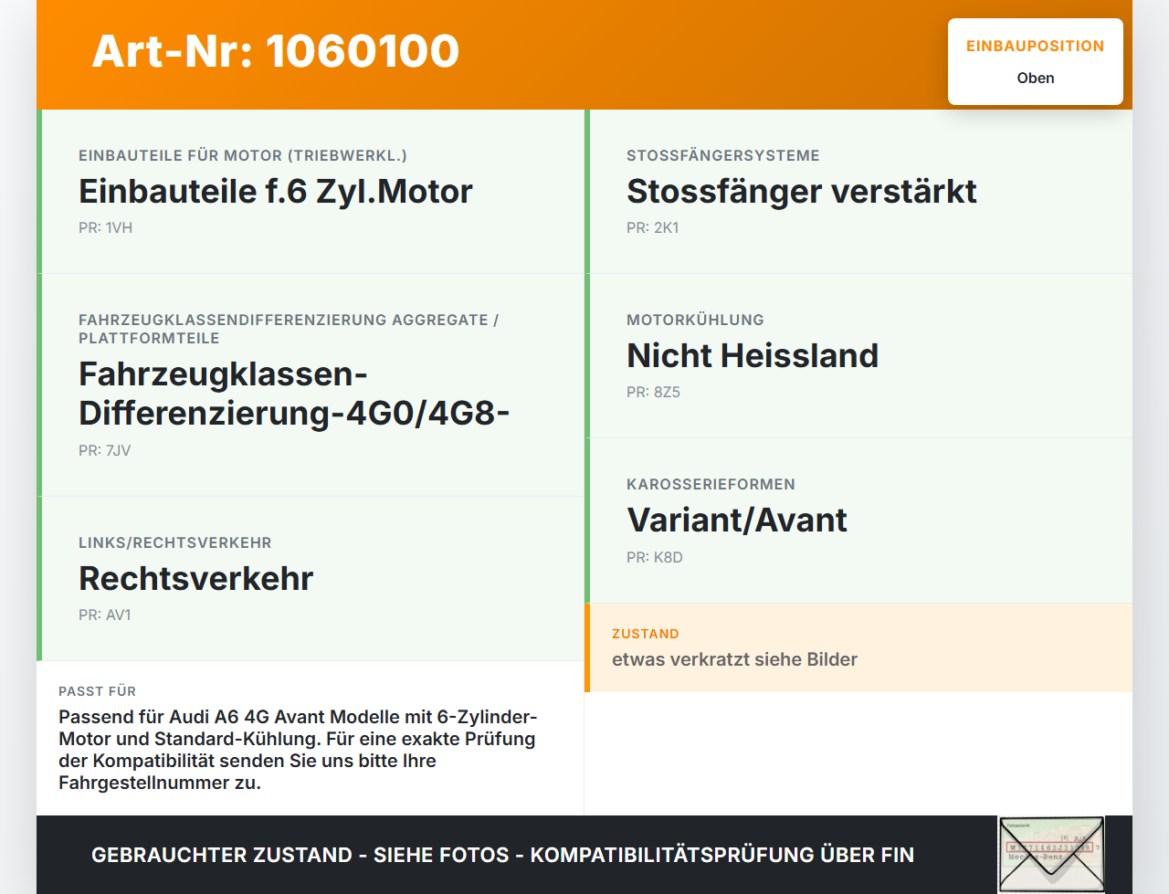 Audi A6 4G 11-14 Wasserabweiser Wasserleitblech Blende Verkleidung für Frontmaske Oben Audi A6 4G 11-14 11.04.2012... Vorschau 3
