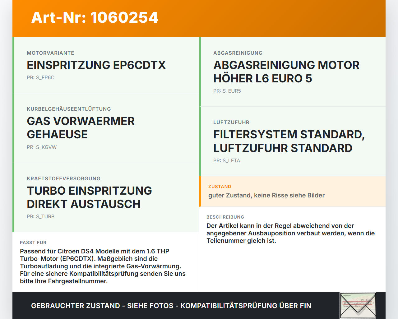 Citroen DS4 NX 11-15 1,6 115KW Ansaugrohr Ladeluftschlauch Luftschlauch Citroen DS4 NX 11-15 20.05.2011... Vorschau 3