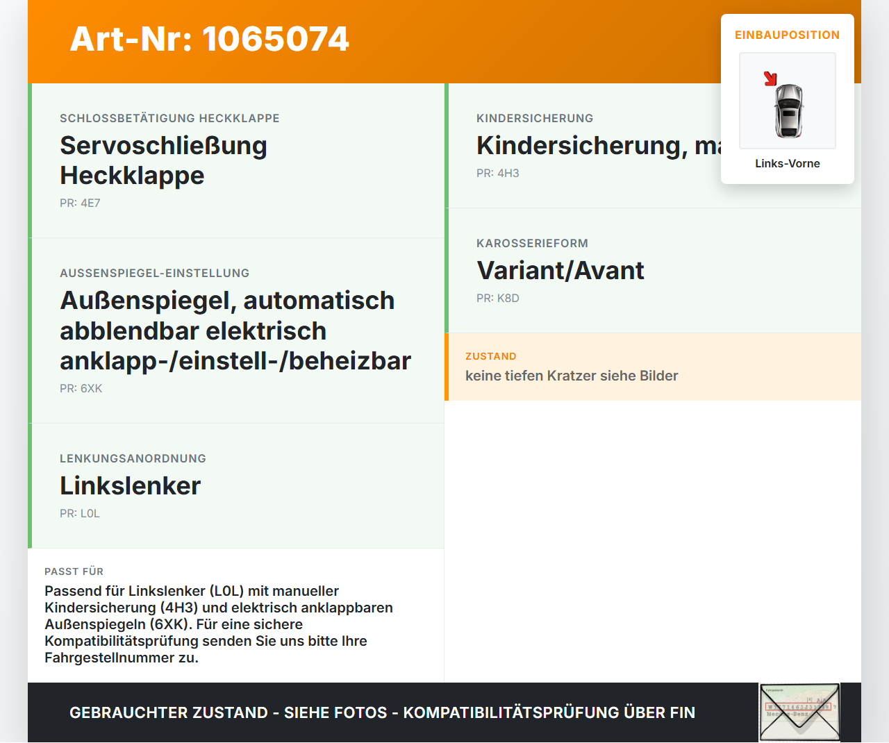 Audi A4 8W 19-24 Kombi Fensterheberschalter Schalter Links Vorne Audi A4 8W 19-24 27.01.2020 8W0959851E gebraucht Vorschau 3
