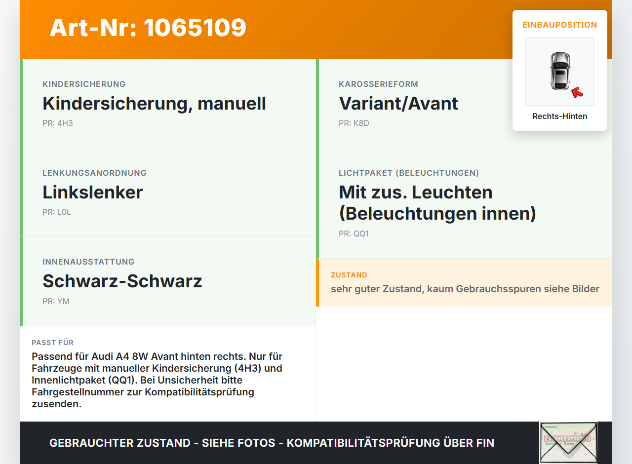 Audi A4 8W 19-24 Kombi Fensterheberschalter Schalter Rechts Hinten Audi A4 8W 19-24 27.01.2020 4M0959855 gebraucht Vorschau 3