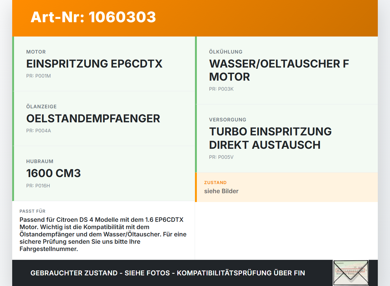 Citroen DS4 NX 11-15 1,6  EP6CDTX Ölwanne Motorwanne Citroen DS4 NX 11-15 20.05.2011 V755048380 gebraucht Vorschau 3