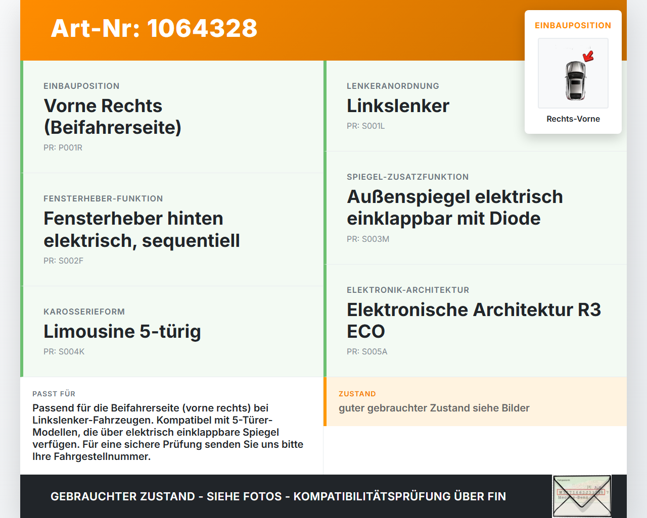 Citroen C4 III 20-24 SchräghLim Fensterheberschalter Schalter Fensterheber Rechts Vorne Citroen C4 III 20-24... Vorschau 3