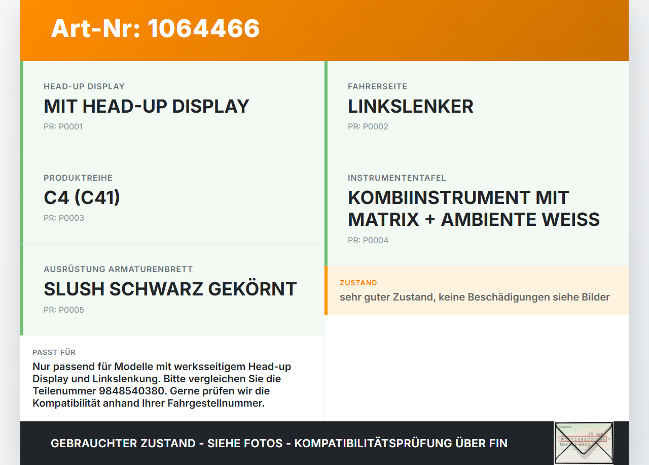 Citroen C4 III 20-24 Display Modul Headup Citroen C4 III 20-24 26.09.2024 1677219680 9848540380 VG61300-L gebraucht Vorschau 3
