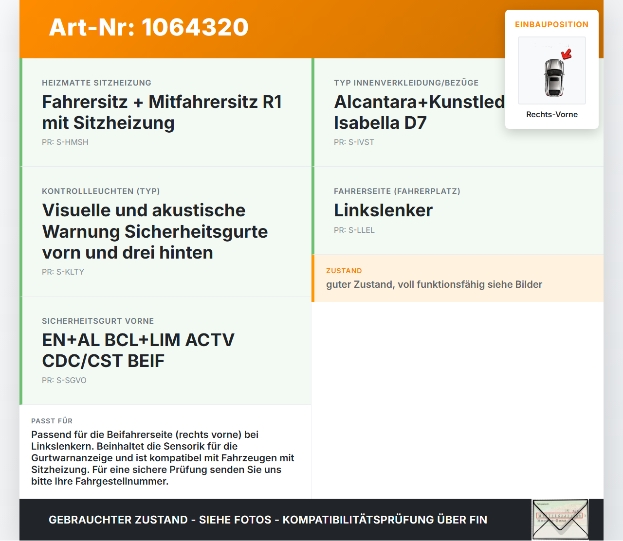 Citroen C4 III 20-24 SchräghLim Gurtschloss Sicherheitsgurt Gurtpeitsche Rechts Vorne Citroen C4 III 20-24... Vorschau 3