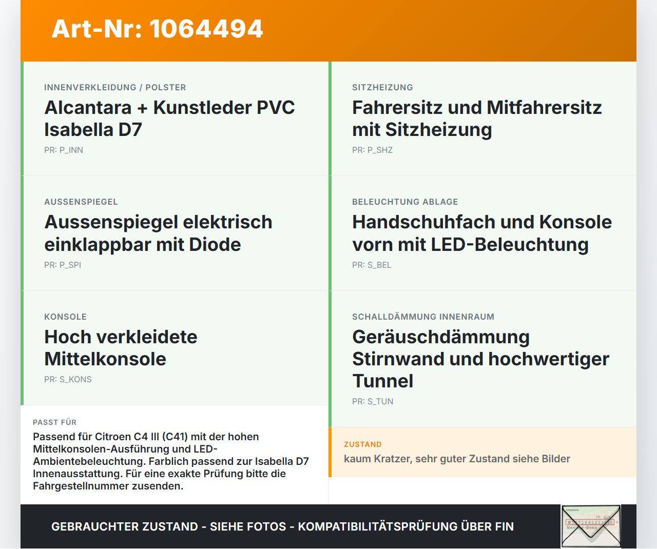 Citroen C4 III 20-24 SchräghLim Becherhalter Getränkehalter Einbaurahmen für Mittelkonsole Citroen C4 III 20-24... Vorschau 3