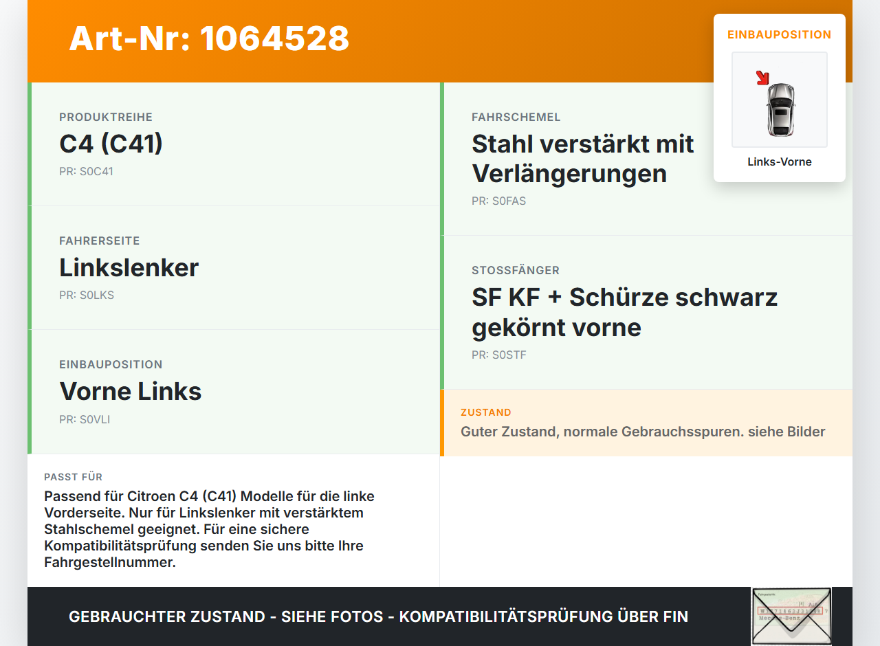 Citroen C4 III 20-24 Pralldämpfer für Träger Stoßstange Vorne Links Citroen C4 III 20-24 26.09.2024 1638949580 gebraucht Vorschau 3