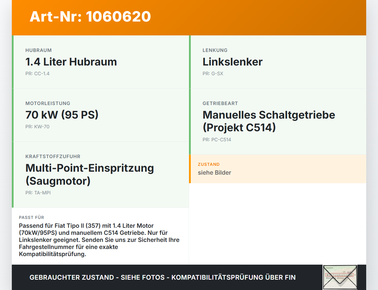 Fiat Tipo II 357 16-20 1,4 70KW Kupplungsnehmerzylinder mit Leitung Fiat Tipo II 357 16-20 26.11.2018  55261309... Vorschau 3