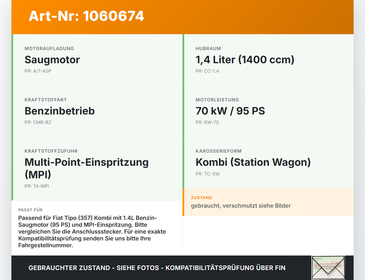 Fiat Tipo II 357 16-20 1,4 70KW Kraftstoffpumpe Kraftstoff Förderpumpe Tankgeber Fiat Tipo II 357 16-20 26.11.2018 ... Vorschau 3