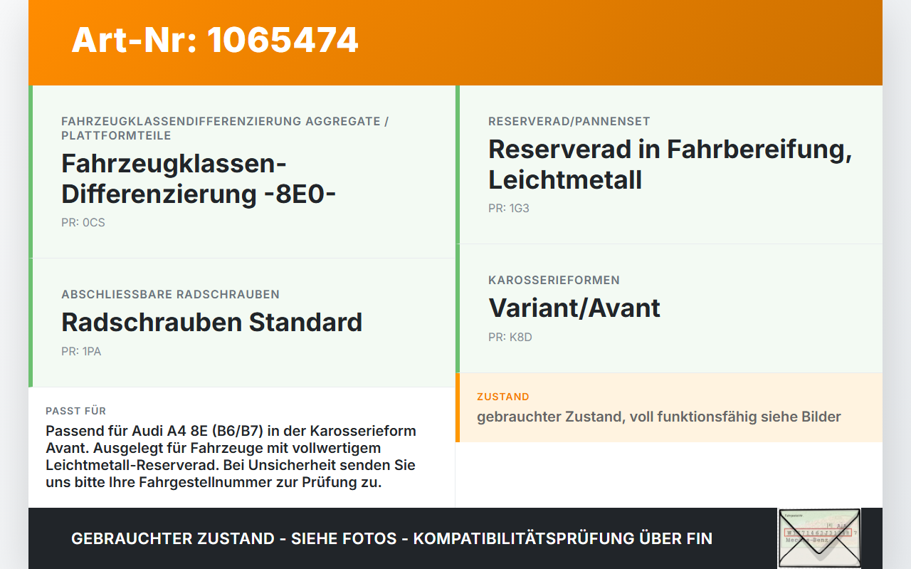 Audi A4 8E 04-08 Wagenheber Audi A4 8E 04-08 12.09.2005 8E0011031N 8E0011031M 8E0011031MBJ1 gebraucht Vorschau 3