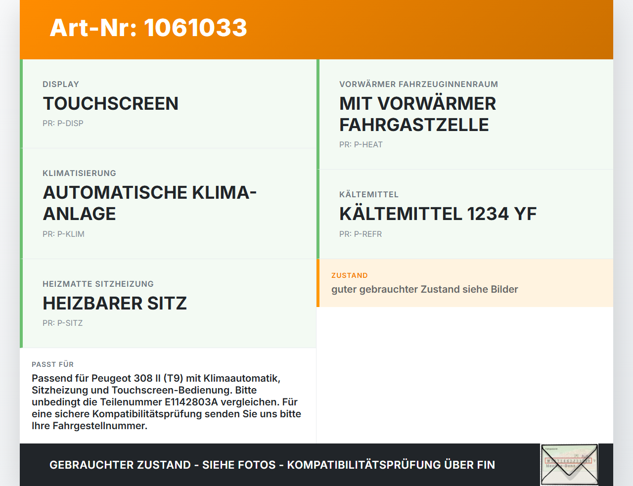 Peugeot 308 SW II 13-17 Steuergerät ECU Modul SG für Climatronic Peugeot 308 SW II 13-17 27.10.2015 9811039380... Vorschau 3