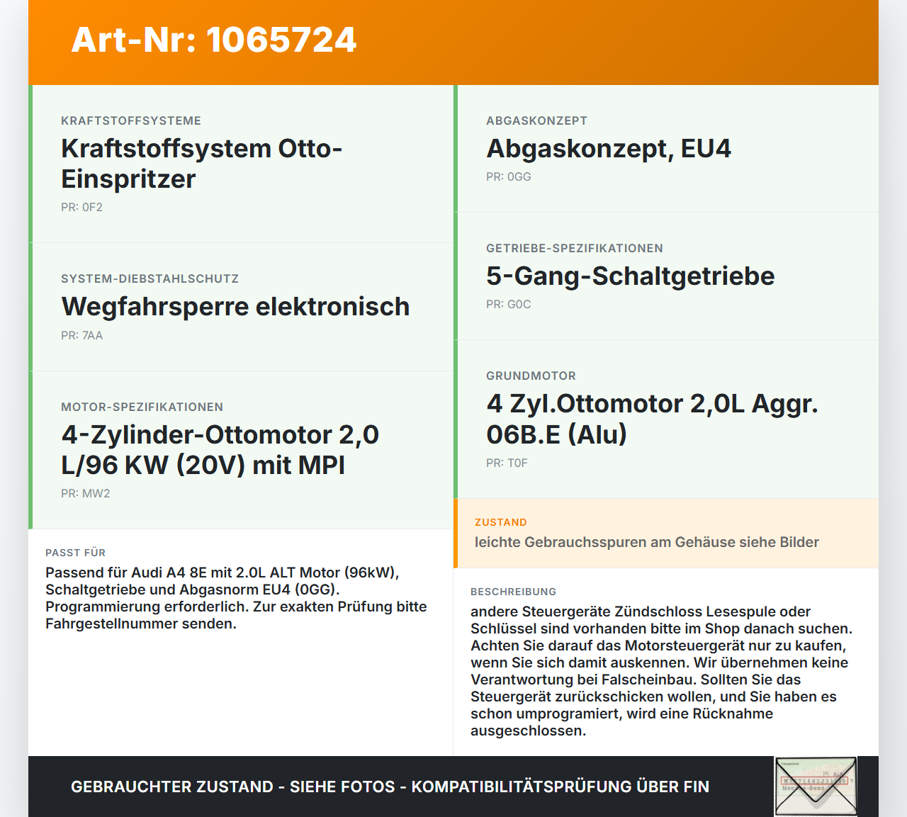 Audi A4 8E 04-08 2,0 96KW Steuergerät ECU für Motor Motorsteuergerät Audi A4 8E 04-08 12.09.2005 8E0909557RX... Vorschau 3