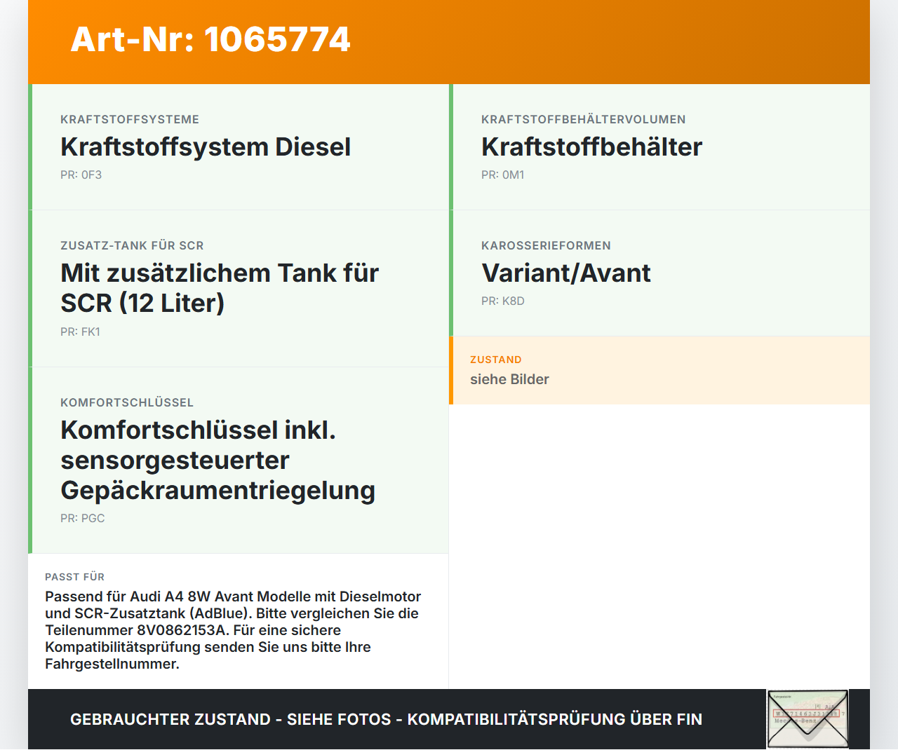 Audi A4 8W 19-24 Tankdeckel Stellmotor Tankklappenmotor Audi A4 8W 19-24 27.01.2020 8V0862153B gebraucht Vorschau 3