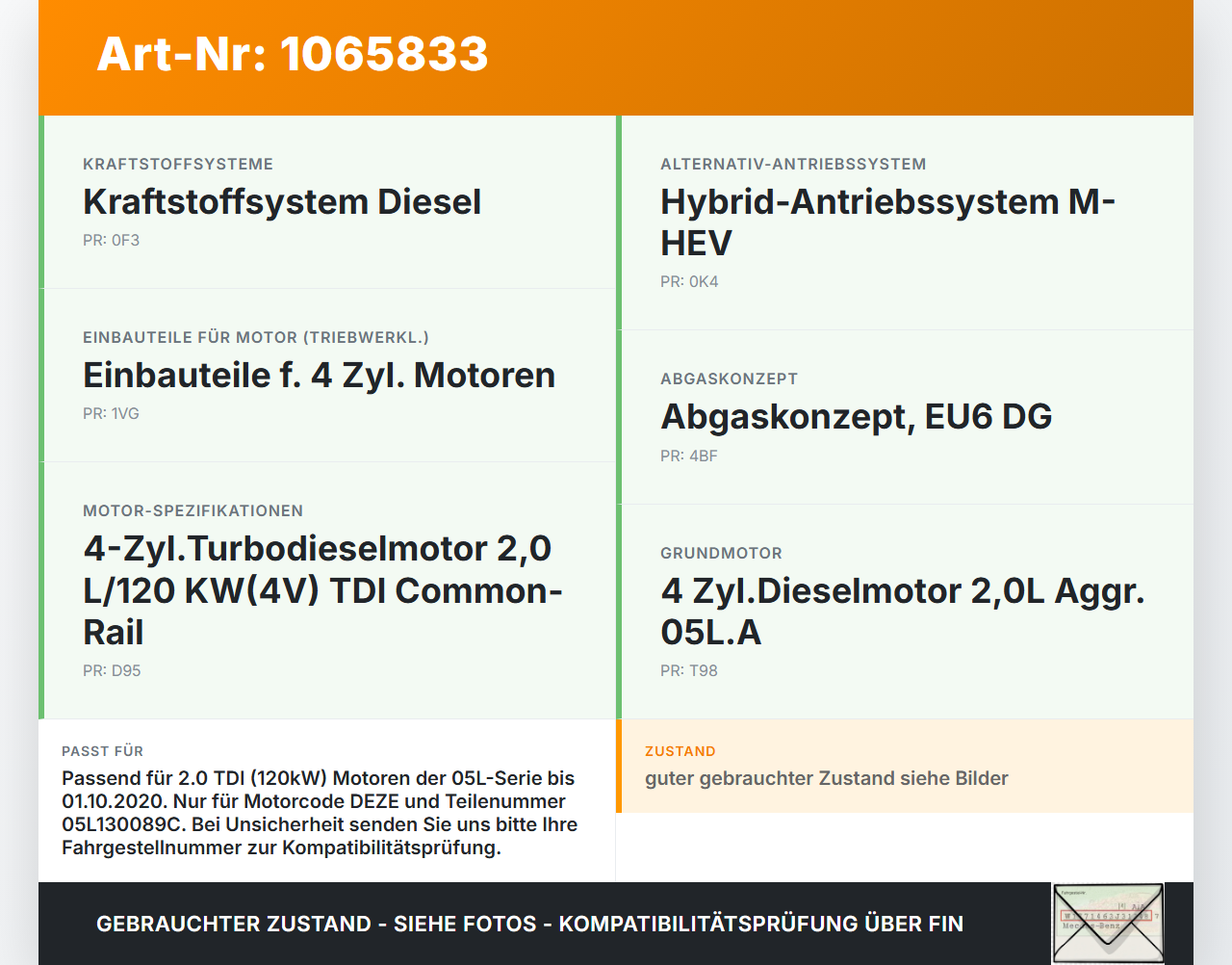Audi A4 8W 19-24 TDI 2,0 120KW Verteilerrohr für Hochdruck Verteiler Audi A4 8W 19-24 27.01.2020 05L130089C gebraucht Vorschau 3
