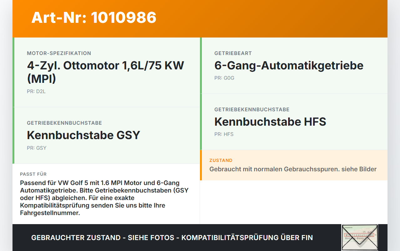 VW Golf 5 V 1K 03-08 MPI  1,6  Autom Wandler Drehmomentwandler für Getriebe VW Golf 5 V 1K 03-08 15.04.2005... Vorschau 3