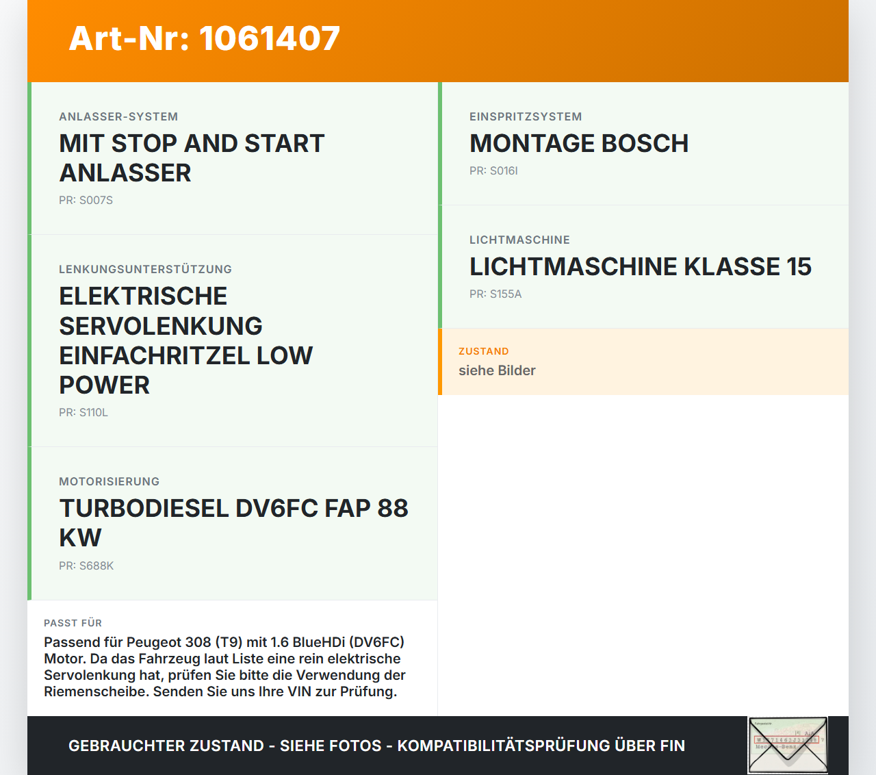Peugeot 308 SW II 13-17 HDI 1,6 88KW DV6FC Riemenscheibe für Servopumpe Peugeot 308 SW II 13-17 27.10.2015 gebraucht Vorschau 3