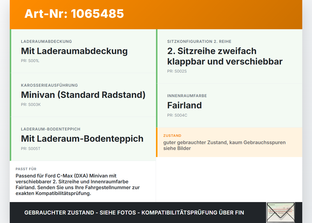 Ford C-max II 10-15 Laderaumabdeckung Hutablage Heckablage Zusatz Ford C-max II 10-15 13.02.2012 AM51-R46506-CC38C5... Vorschau 3