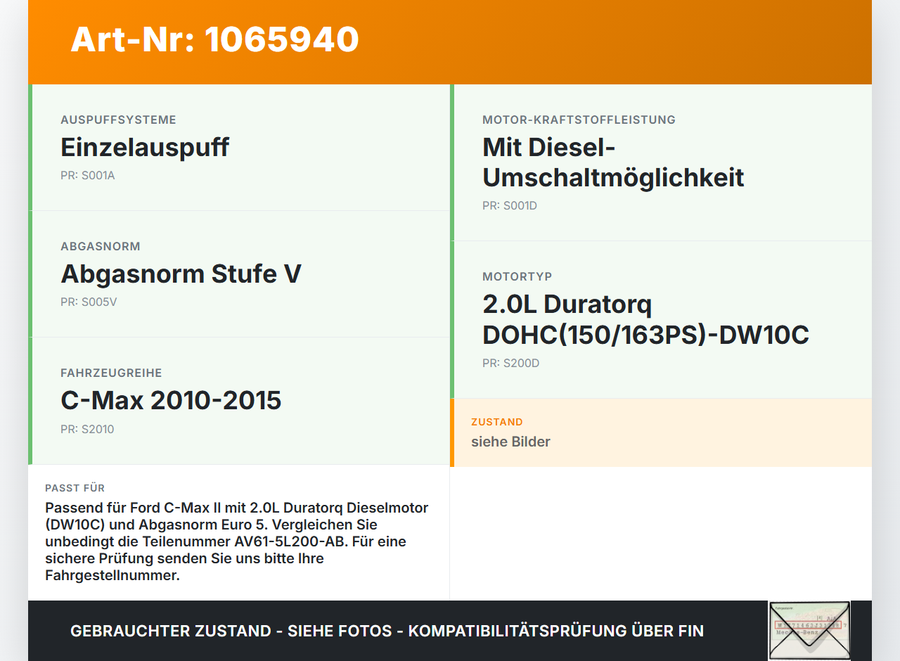 Ford C-max II 10-15 2,0 120KW Drucksensor Differenzdrucksensor Ford C-max II 10-15 13.02.2012 AV61-5L200-AB... Vorschau 3