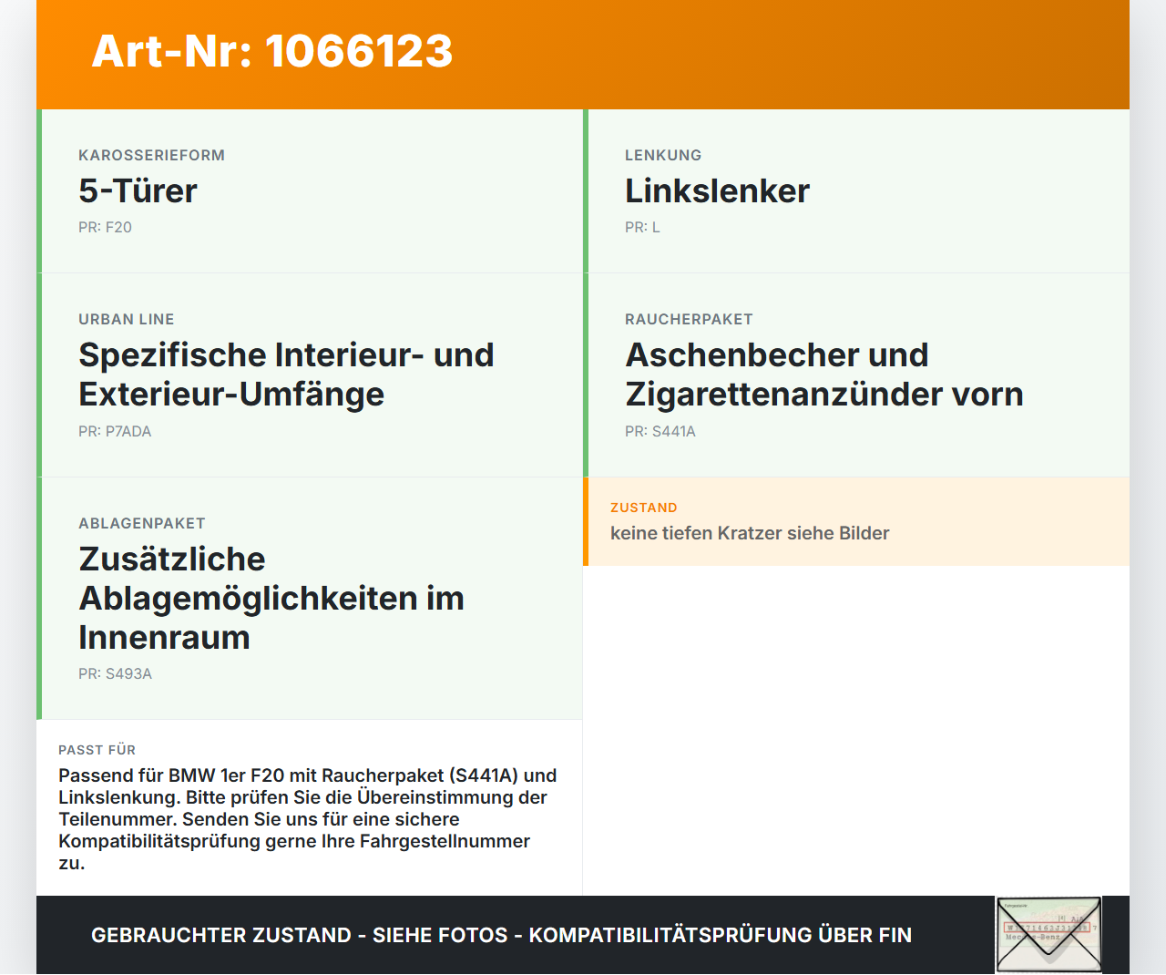 BMW 1er 116i F20 11-15 Aschenbecher Ascher für Mittelkonsole BMW 1er 116i F20 11-15 20.10.2011 51169227890 9227890... Vorschau 3