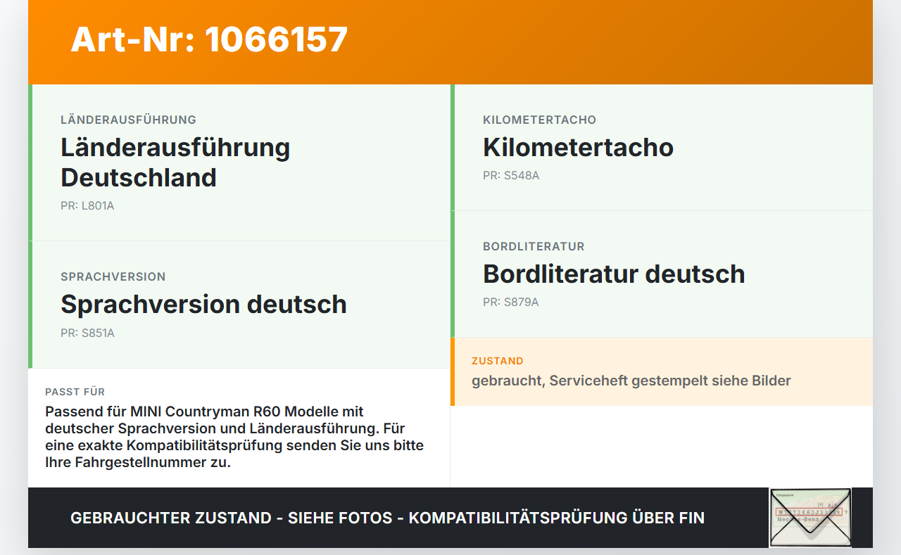 MINI Countryman R60 10-14 Serviceheft Betriebsanleitung Anleitung Bordmappe MINI Countryman R60 10-14 08.12.2011... Vorschau 3
