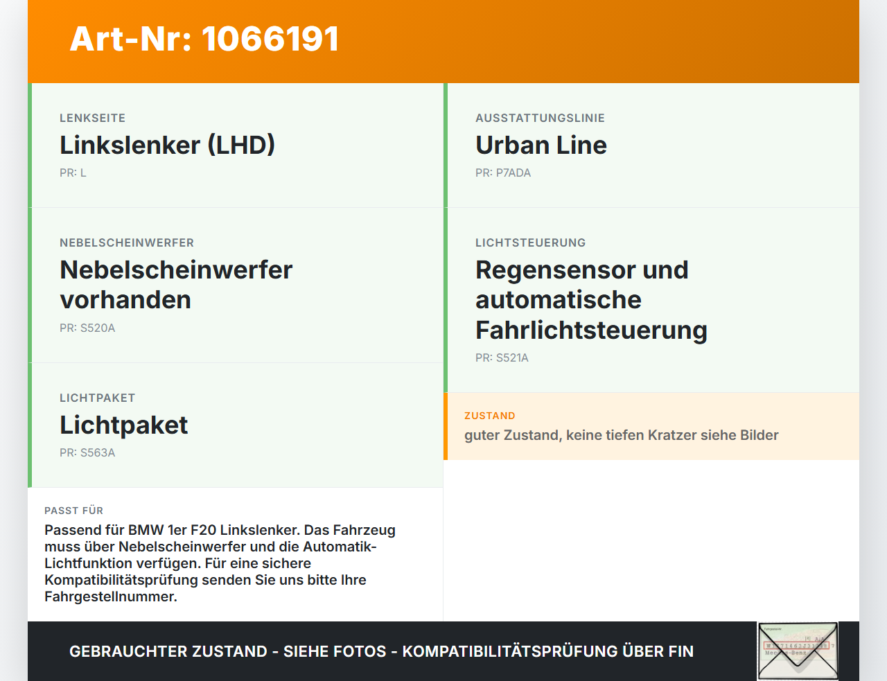 BMW 1er 116i F20 11-15 Lichtschalter Schalter autom. Dimmer Nebelschein- Nebelschluss- BMW 1er 116i F20 11-15... Vorschau 3