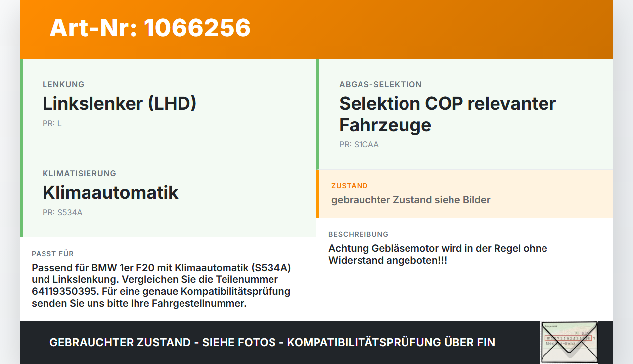 BMW 1er 116i F20 11-15 Gebläsemotor Lüftermotor Heizungsgebläse BMW 1er 116i F20 11-15 20.10.2011 9350395... Vorschau 3