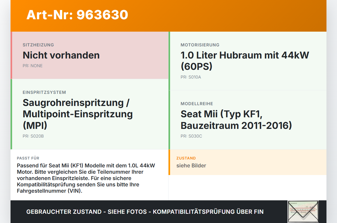 Seat Mii KF1 11-16 1,0 44KW Einspritzleiste Düsenstock für Einspritzanlage Seat Mii KF1 11-16 21.10.2014 04C133317J... Vorschau 3