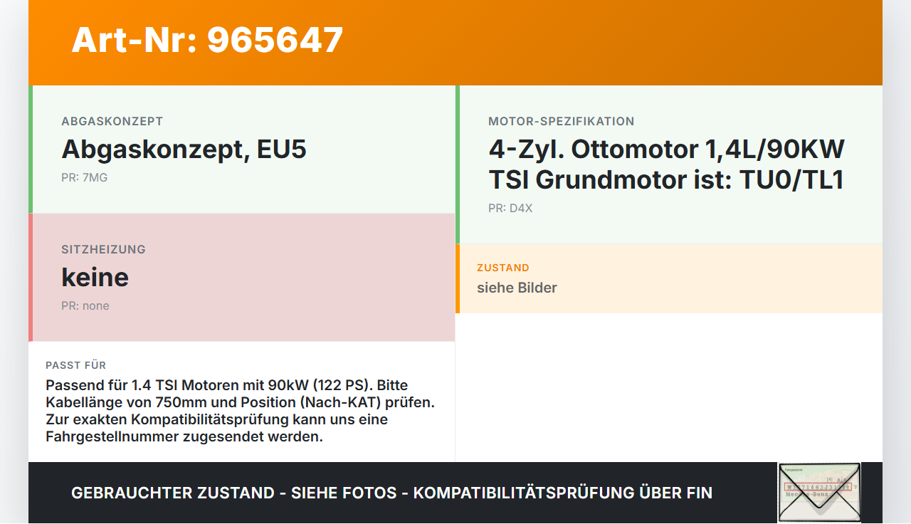 VW Golf Plus 5M 08-14 TSI 1,4 90KW Lambdasonde N VW Golf Plus 5M 08-14 21.07.2009 1K0998262L 03C906262AK 0258010104... Vorschau 3