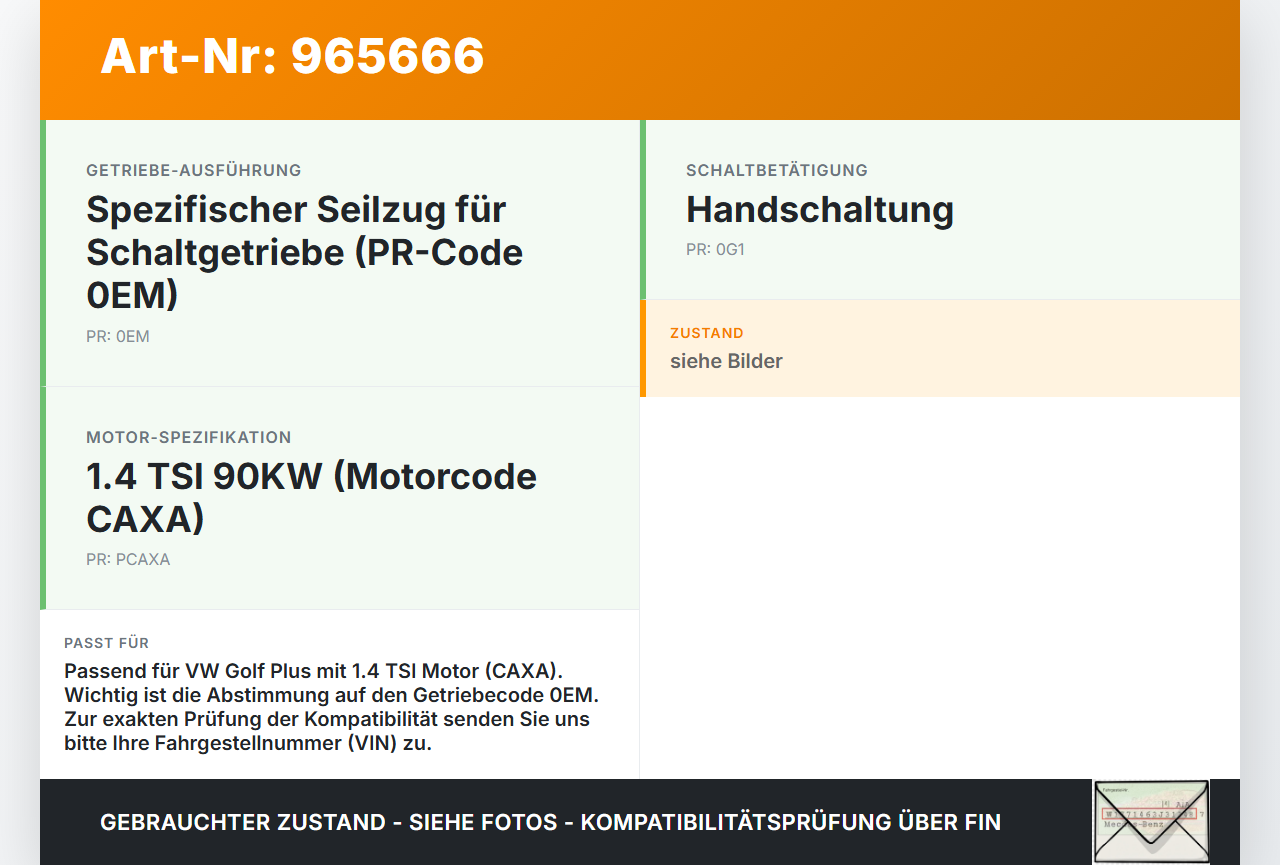 VW Golf Plus 5M 08-14 TSI 1,4 90KW Schaltzug Schaltseilzug Schaltseil VW Golf Plus 5M 08-14 21.07.2009 1Q0711265B... Vorschau 3