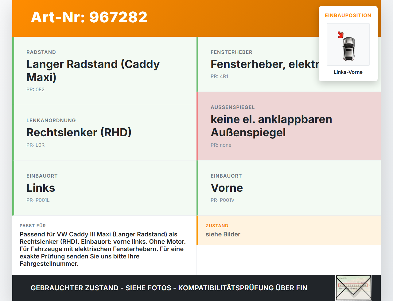 VW Caddy III 2K 10-15 Kombi Fensterheber o. FH-Motor Links Vorne VW Caddy III 2K 10-15 19.03.2014 2K1837751K02... Vorschau 3