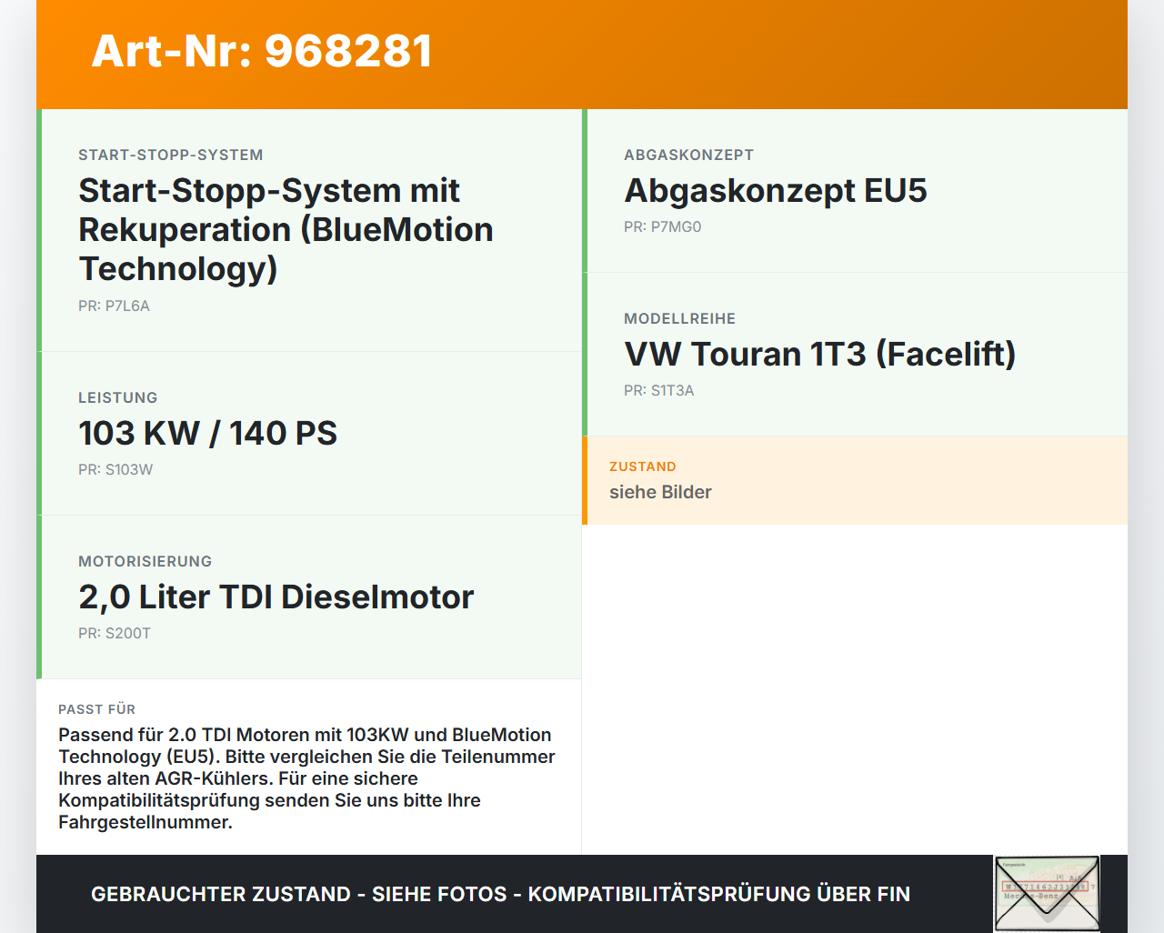 VW Touran 1T3 10-15 TDI 2,0 103KW CFHC Abgasrückführventil EGR AGR Ventil Kühler VW Touran 1T3 10-15 19.12.2012... Vorschau 3