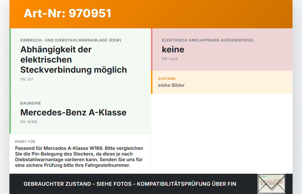 Mercedes A170 W169 04-08 5T Schloss f. Heckklappe Heckklappenschloss Verriegelung Mercedes A170 W169 04-08... Vorschau 3