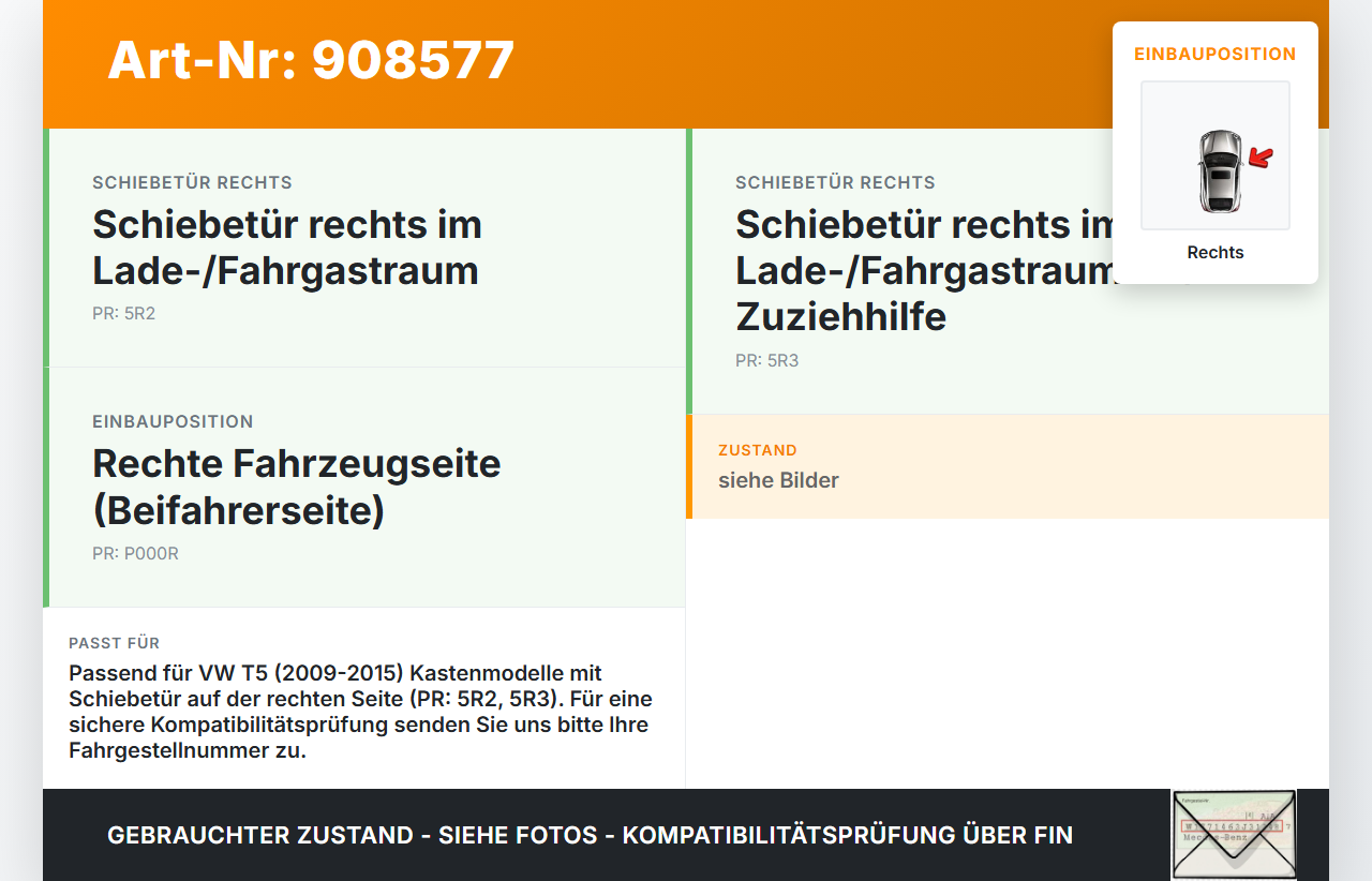VW T5 7E 09-15 Kasten Führungsrolle Rollenführung für Schiebetür Rechts VW T5 7E 09-15 18.04.2012 7E0843436B... Vorschau 3