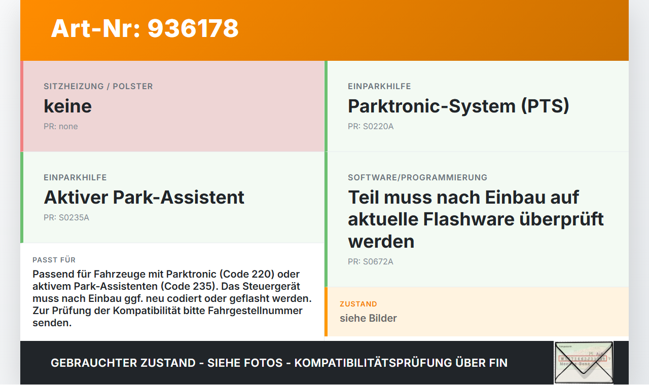 Mercedes W245 B200 08-11 Steuergerät ECU Modul SG Einparkhilfe Mercedes W245 B200 08-11 22.03.2011 A1699007400... Vorschau 3