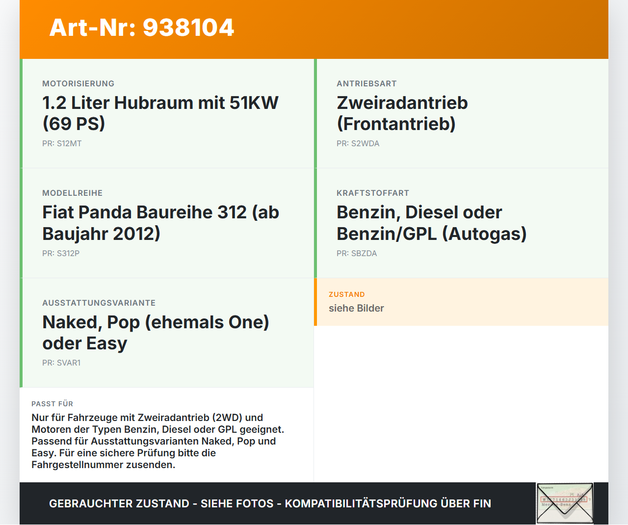 Fiat Panda 312 12-21 1,2 51KW Vorderachse Motorträger Motorhalter Achsträger Fiat Panda 312 12-21 28.03.2014... Vorschau 3