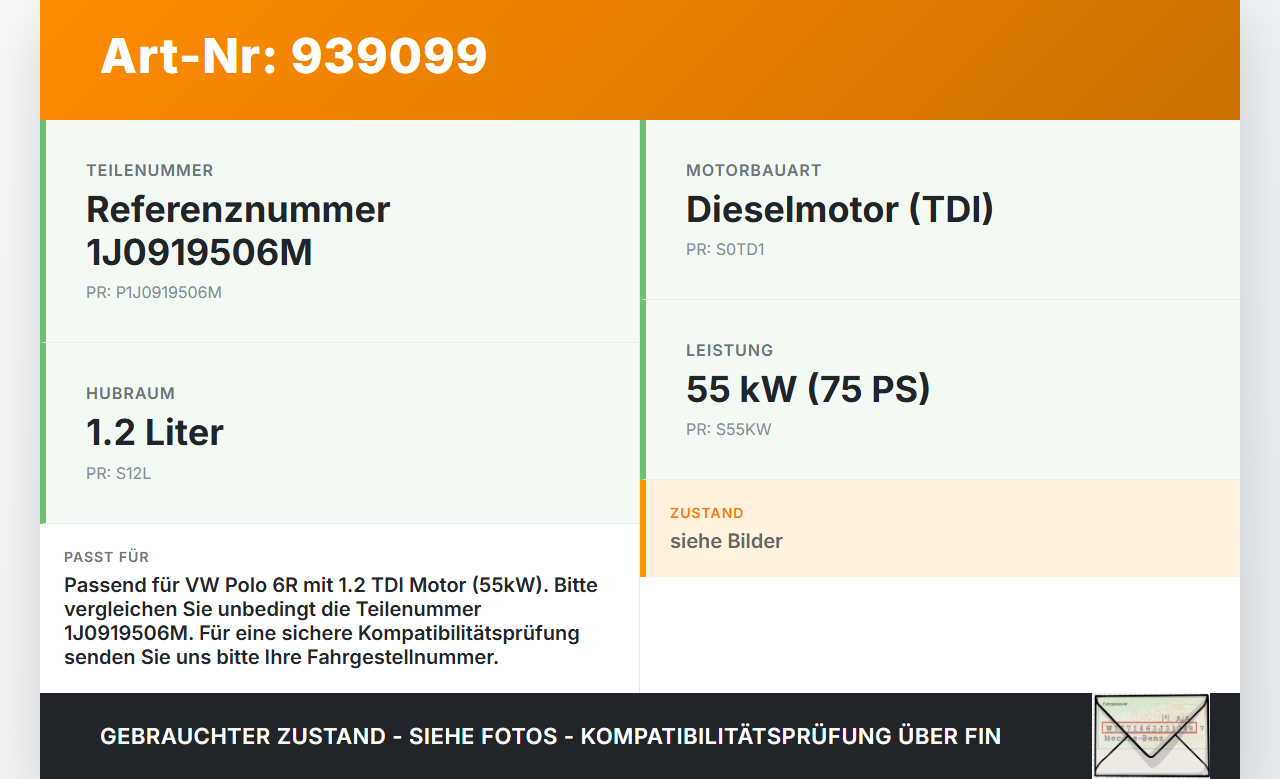 VW Polo V 6R 08-14 TDI 1,2 55KW Relais Vorglührelais Glühanlage VW Polo V 6R 08-14 15.06.2010 1J0919506M 898967000... Vorschau 3