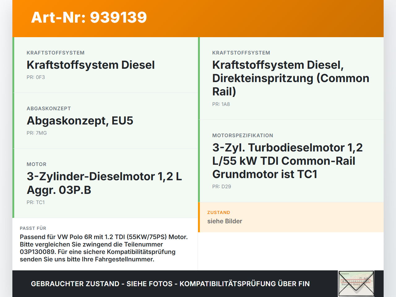 VW Polo V 6R 08-14 TDI 1,2 55KW Verteilerrohr für Hochdruck Verteiler VW Polo V 6R 08-14 15.06.2010 R03P125 03P089... Vorschau 3