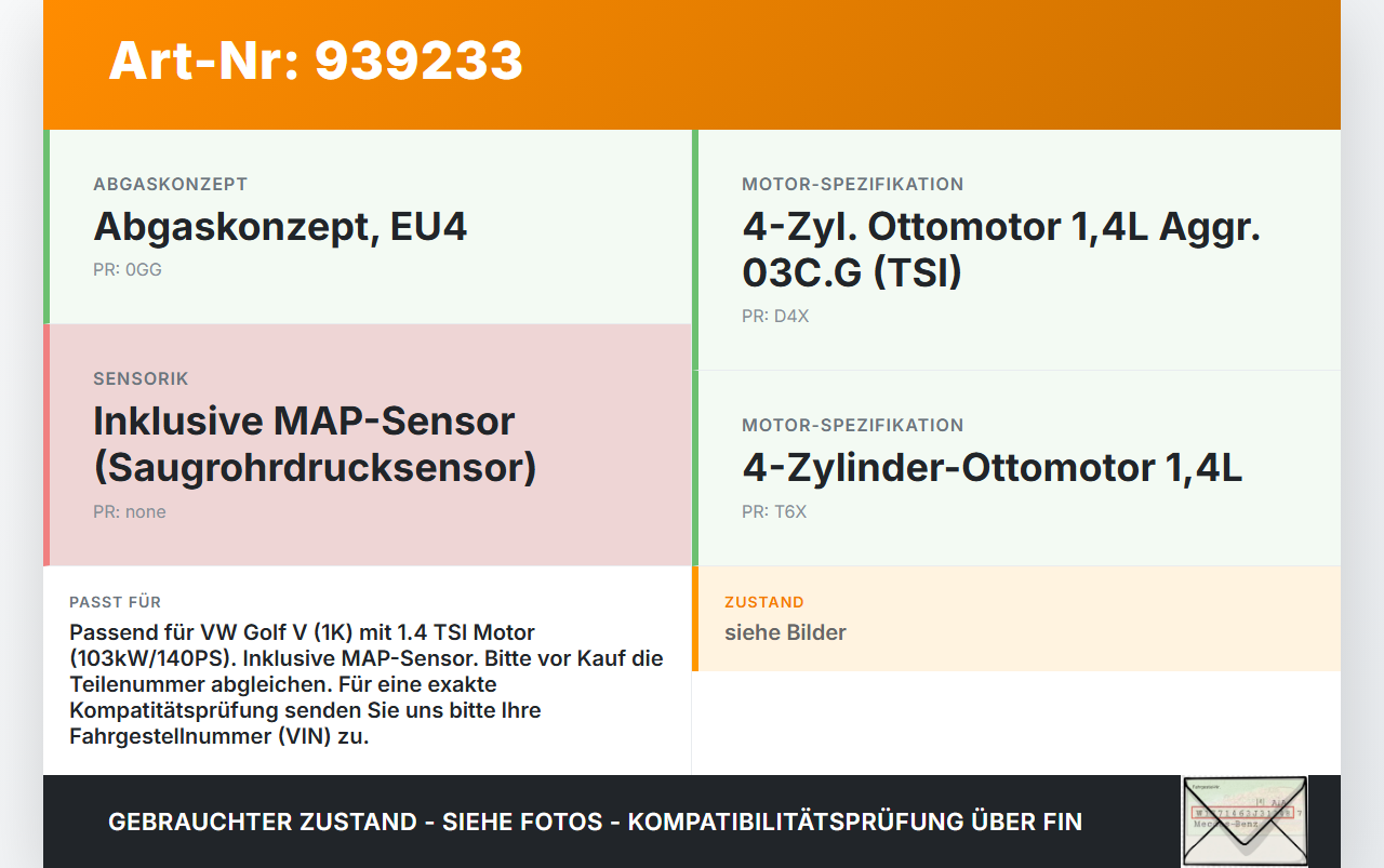 VW Golf V 5 1K 04-09 TSI 1,4 103KW Ansaugrohr Luftverteiler MAP Sensor VW Golf V 5 1K 04-09 13.02.2008 038906051C... Vorschau 3