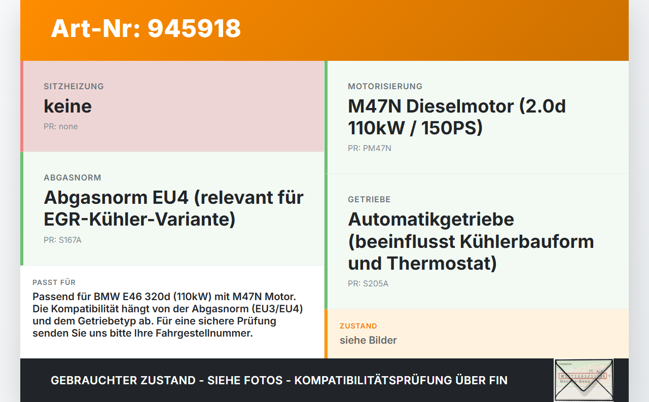BMW E46 320D 01-06 2,0d 110KW Abgaskühlung Wärmetauscher BMW E46 320D 01-06 29.03.2006 7789790 11717789790... Vorschau 3