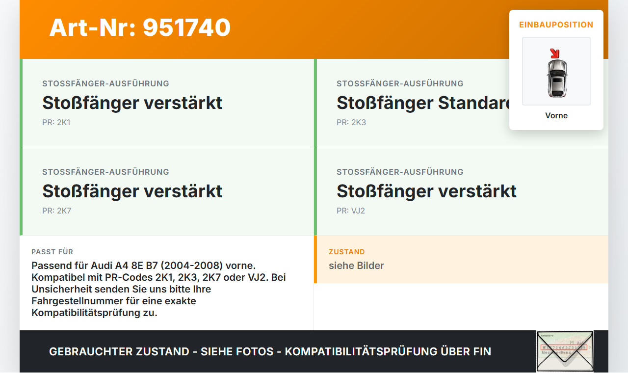 Audi A4 8E B7 04-08 Stoßstangenträger Stoßfängerträger Querträger Vorne Audi A4 8E B7 04-08 18.08.2006 8E0807109J... Vorschau 3